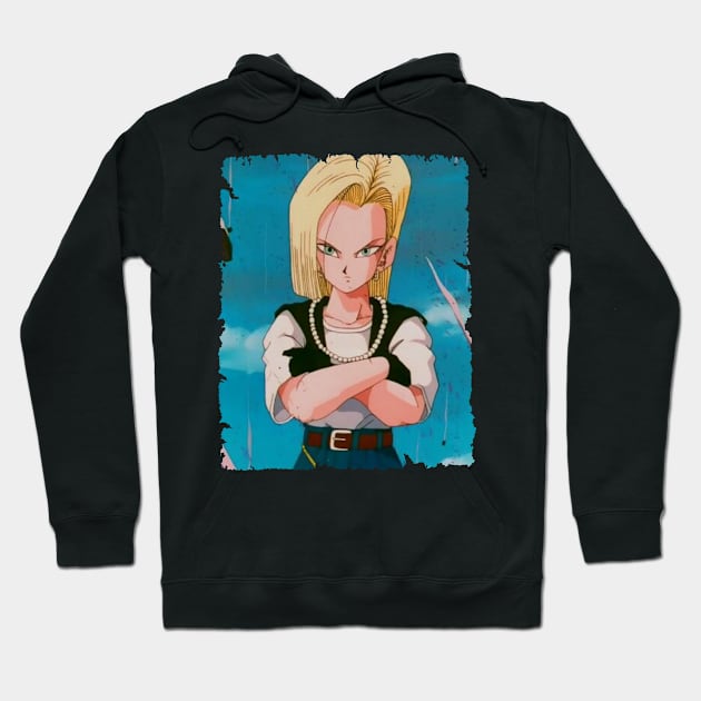 ANDROID 18 MERCH VTG Hoodie by Melesz.Ink Tattoo